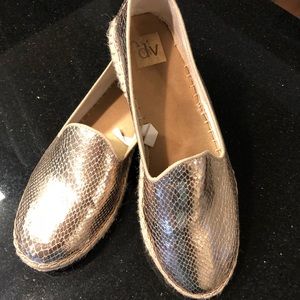 Gold Slide In Flats